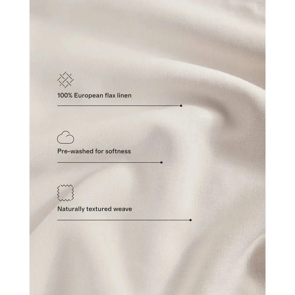 Quince European Linen King Sham Set Nightfall Minimalist Quiet Luxury NWOT